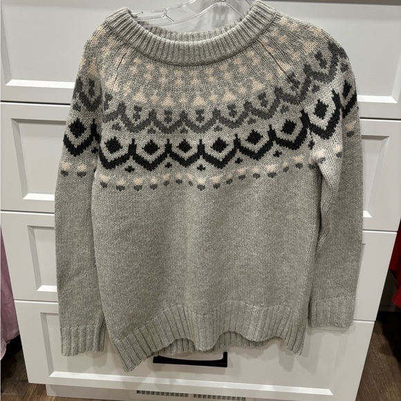 J. Crew Gray Patterned Sweater - Picture 1 of 3